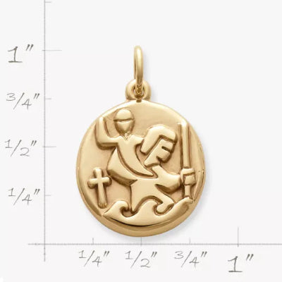 Round St. Christopher Medal Charm