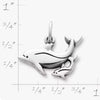 Mother and Baby Dolphin Charm