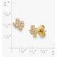 Delicate Pave Diamond Texas Studs