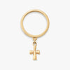 St. Teresa Cross Charm Dangle Ring