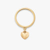 Mini Heart Charm Dangle Ring
