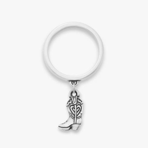 Mini Cowgirl Boot Charm Dangle Ring