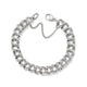 Heavy Double Curb Charm Bracelet