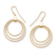 Three Hammered Circles Dangle Earrings