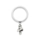 Mini Mushroom with Heart Charm Dangle Ring