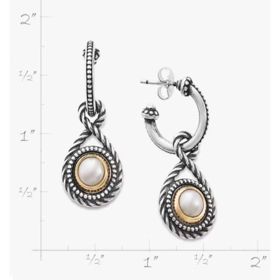 Marjan Gemstone Hoop Dangle Earrings