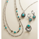 Marjan Gemstone Hoop Dangle Earrings