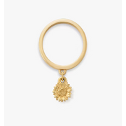 Mini Sunflower Charm Dangle Ring