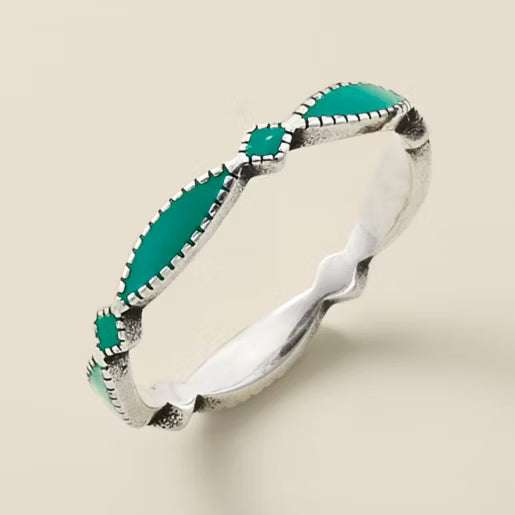 Enamel Cordoba Stacker Ring
