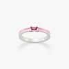 Enamel Gemstone Stacker Ring