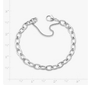 Textured Oval Charm Bracelet
