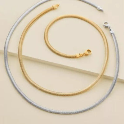 Rounded Herringbone Necklace
