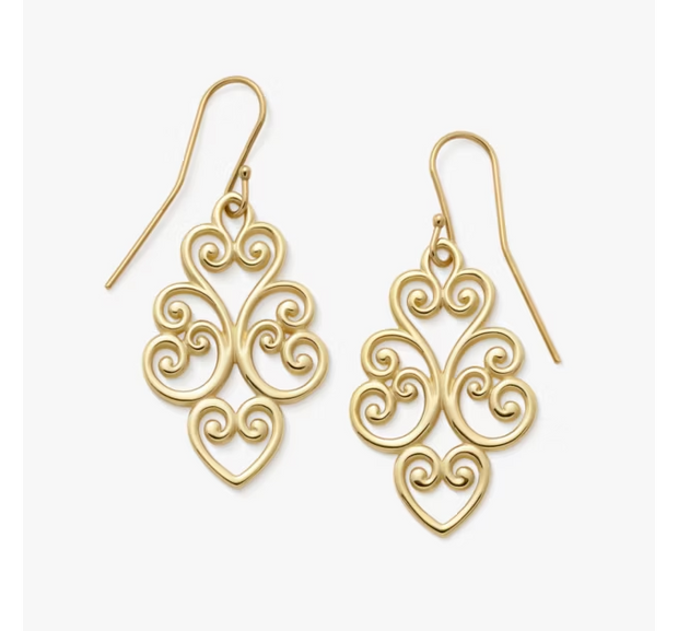Jubilant Heart Dangle Earrings