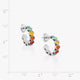 Enamel Connected Hearts Hoops