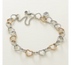 Twisted Wire Connected Hearts Charm Bracelet