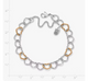 Twisted Wire Connected Hearts Charm Bracelet